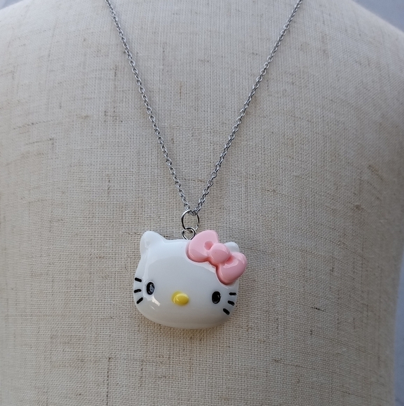Hot Topic Jewelry - 2/$10 Stainless Steel Hello Kitty Necklace - Pink
